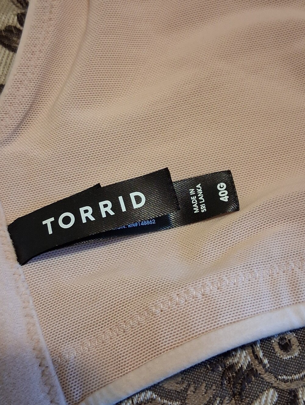 Torrid Feelthe Fit Bra Sz40G Wireless Ligh Cream Pink Adjustable Straps Comfy - Picture 7 of 15